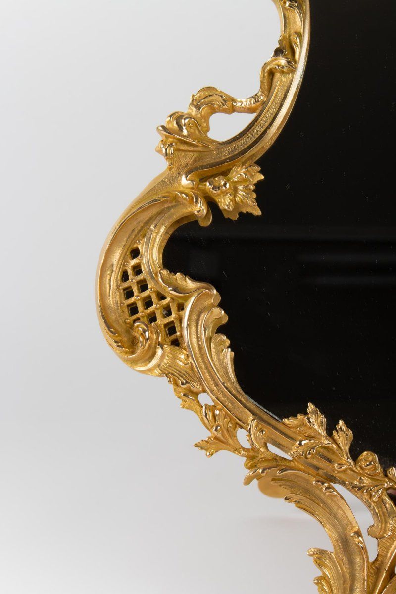 Miroir de table en bronze doré style Louis XV, époque XIXe — 5