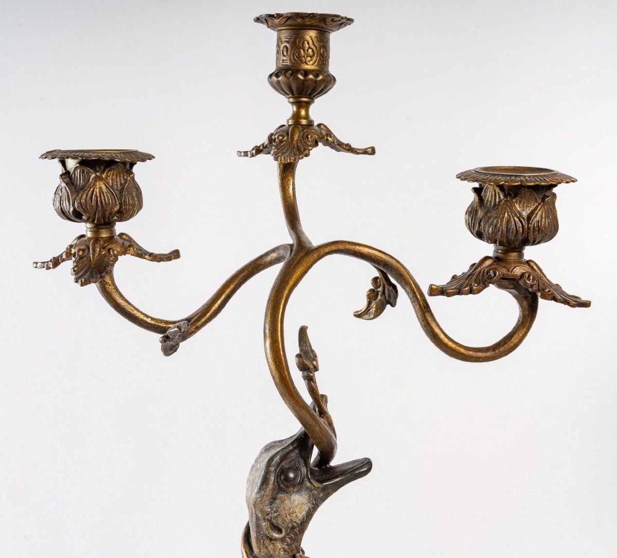 Garniture de Cheminée Orientaliste aux Autruches fin du XIXe siècle — 9