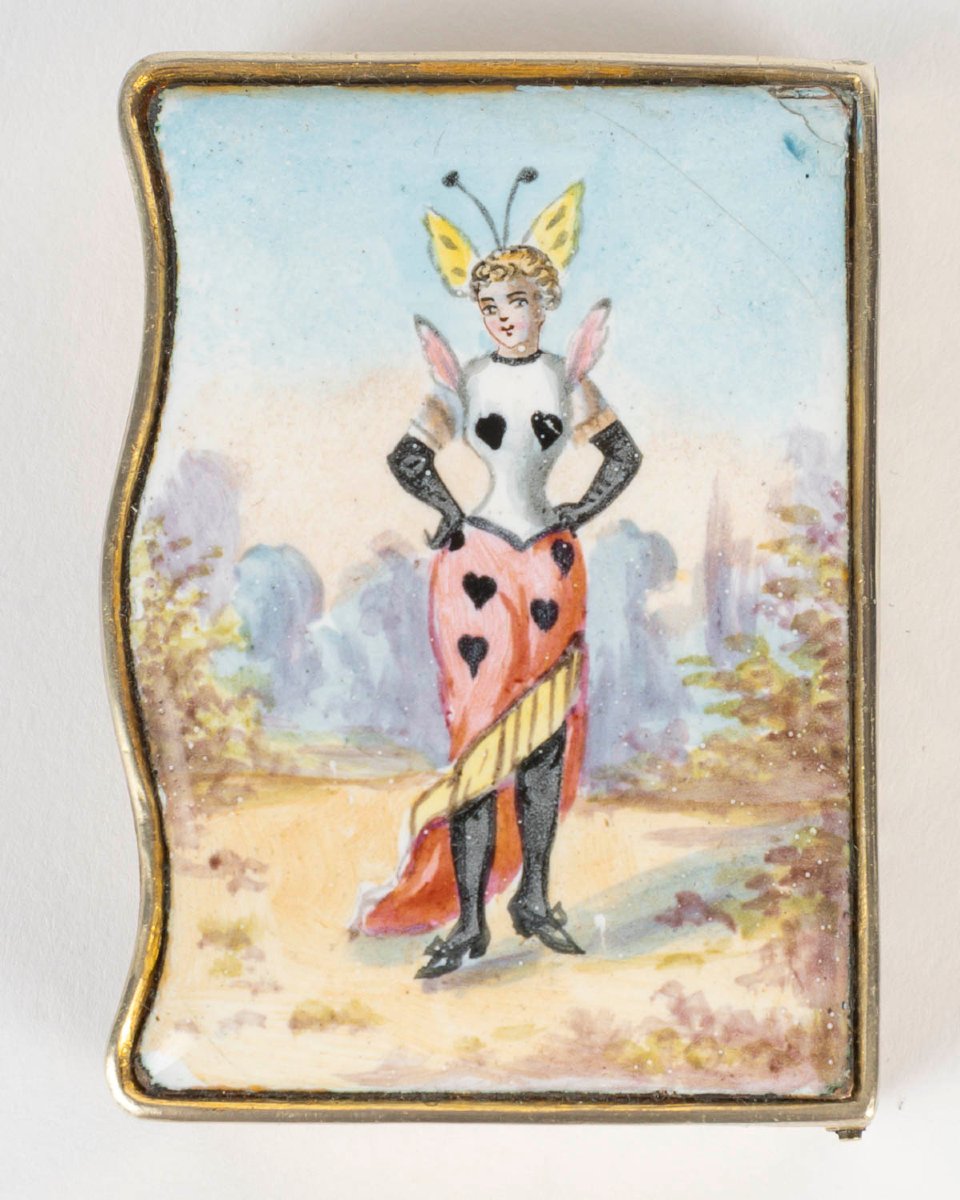 Paire de boîtes miniatures art nouveau à plaques d'émail, France, vers 1900 — 5