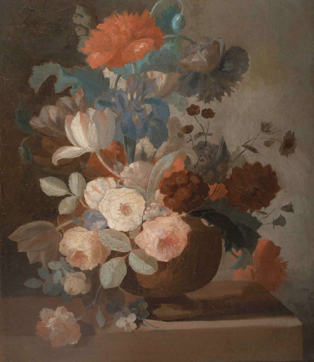 Nature morte aux fleurs – huile sur toile, École française du XIXe siècle — 3