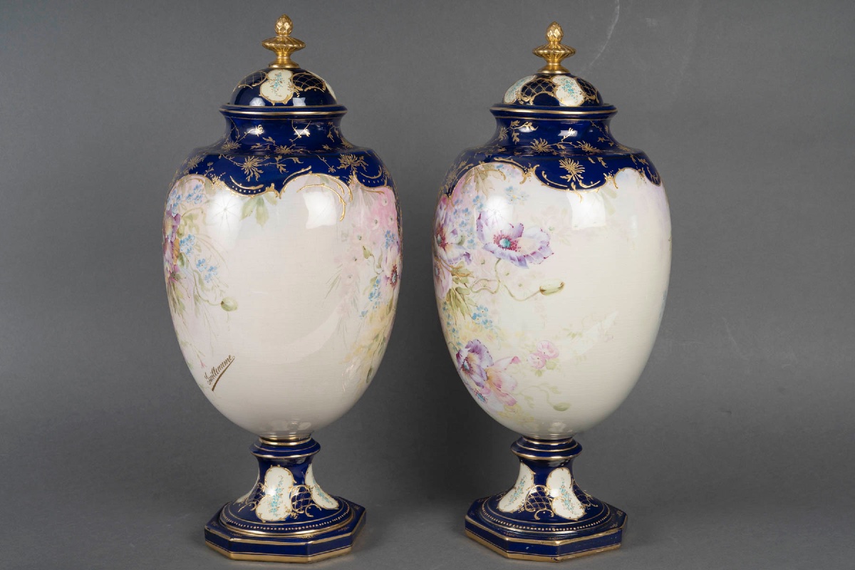 Une paire de vases en porcelaine Allemagne, début du XXe siècle — 3