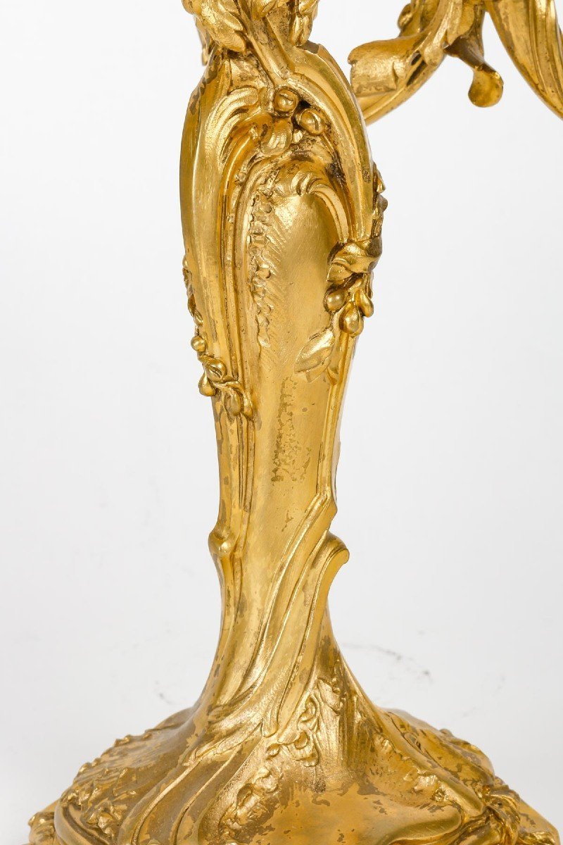 Lampe en bronze doré signé Rambaud — 9