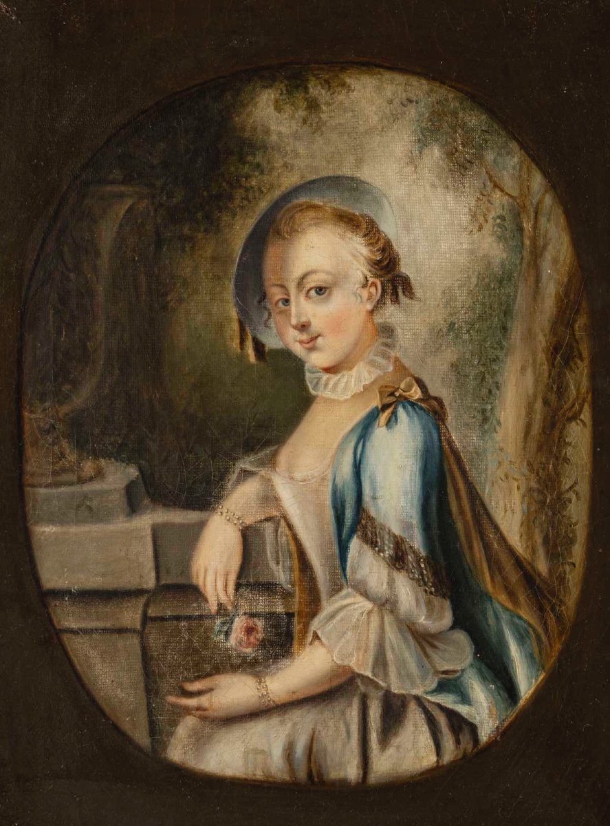 Portraits XVIIIe siècle - une paire de tableaux huile sur toile XVIIIe siècle — 3