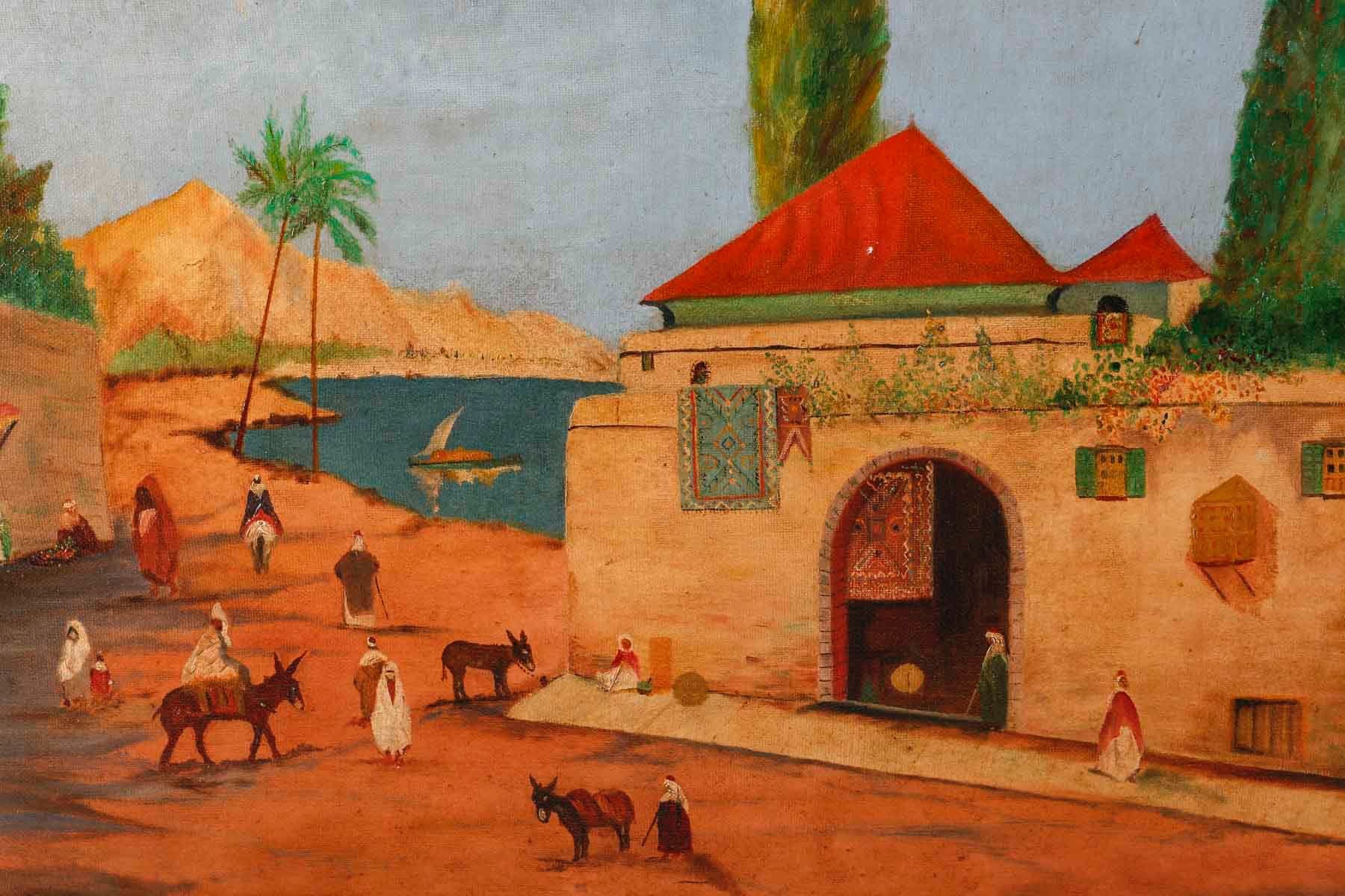 Huile sur toile Orientaliste Encadré XXe siècle — 18