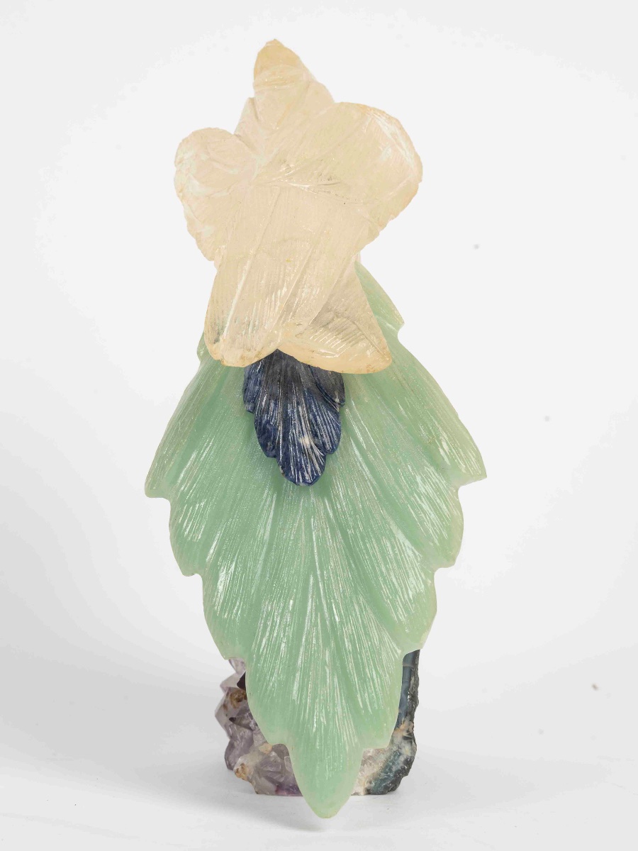 Une sculpture de perroquet en améthyste, XXe siècle — 12