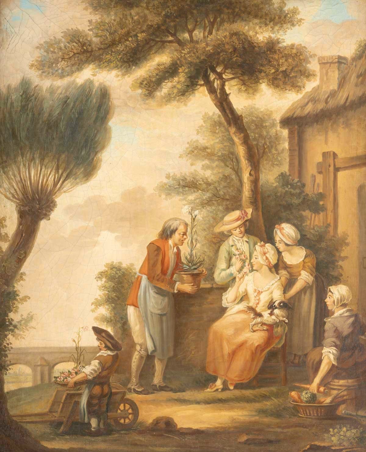Une paire de tableaux scènes galantes, fin du XIXe siècle — 14