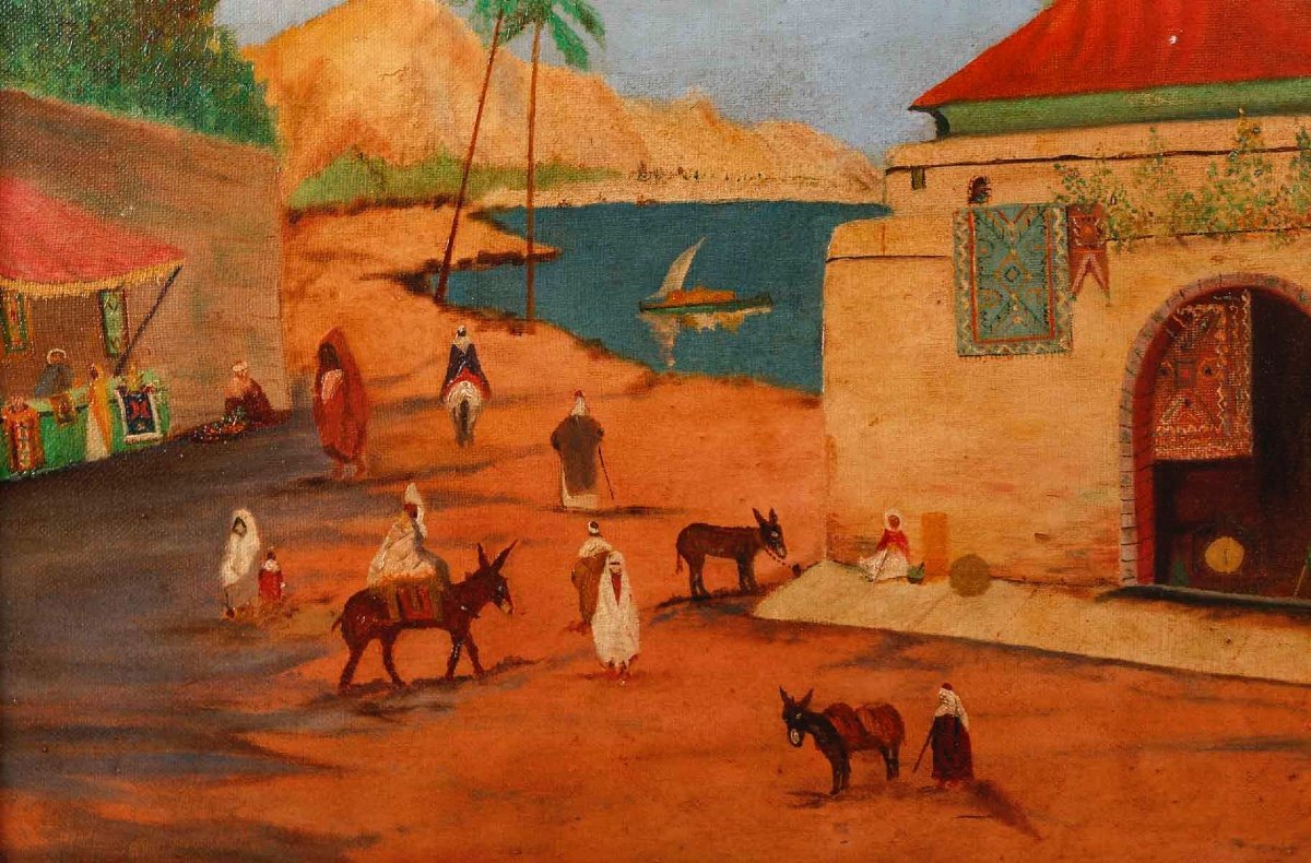 Huile sur toile Orientaliste Encadré XXe siècle — 11