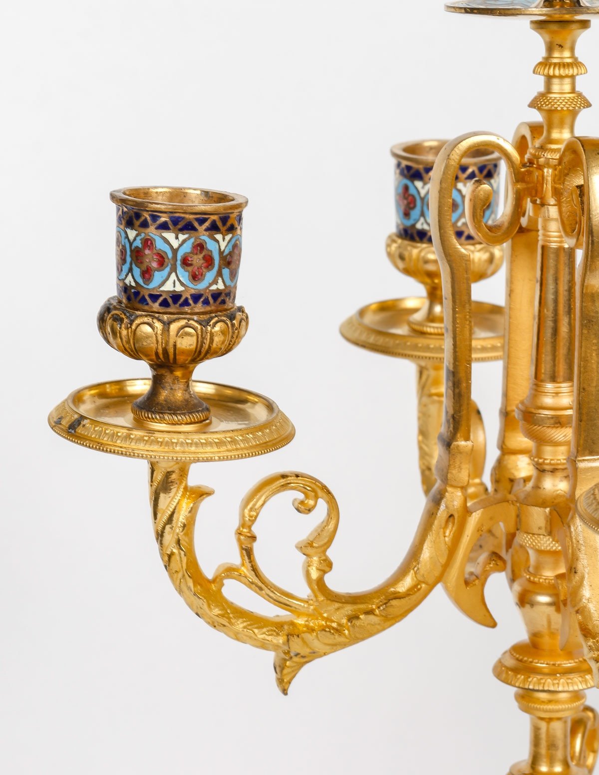 Une garniture en bronze doré et émail cloisonné fin du XIXe siècle — 14