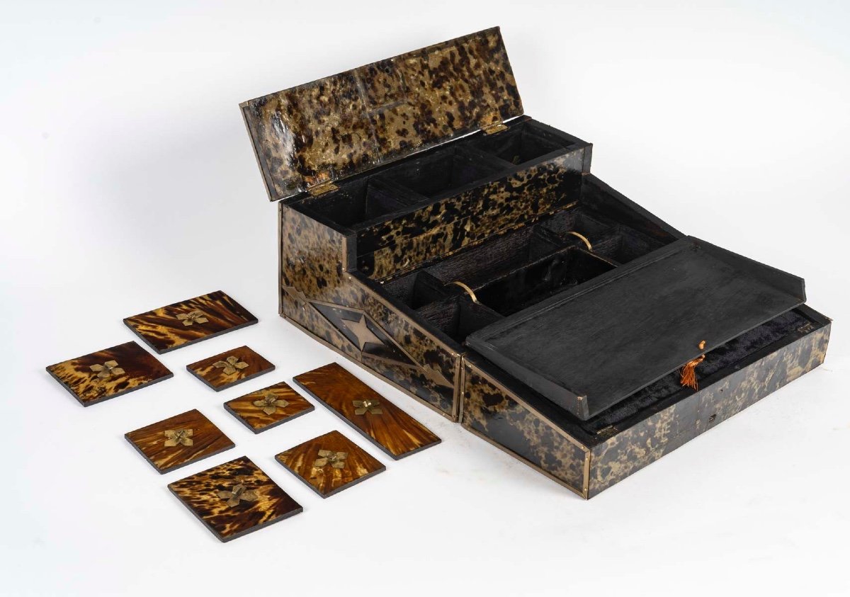 Un secrétaire de voyage en marqueterie boulle, époque Napoléon III — 13