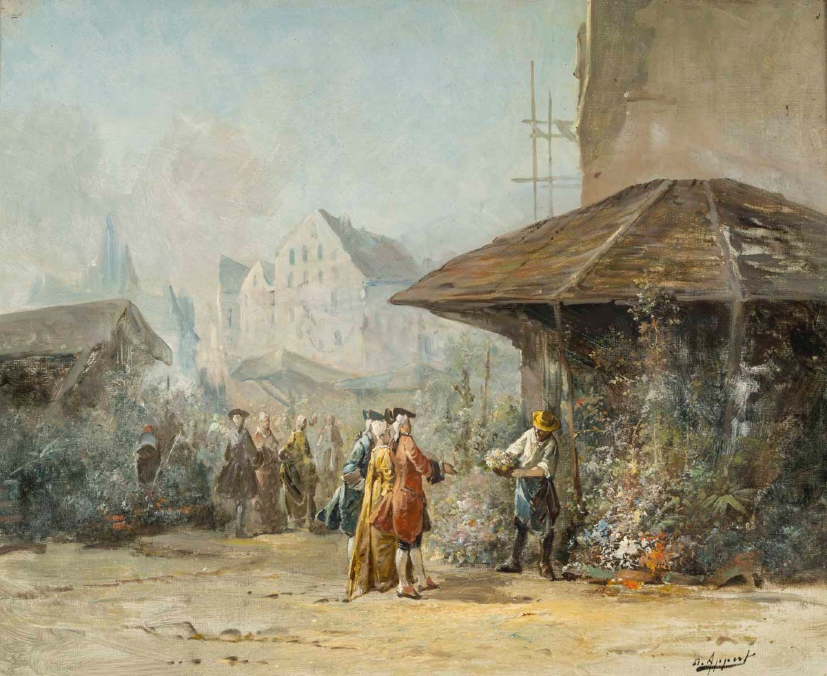 Paire de tableaux huile sur toile, fin du XIXe siècle — 3