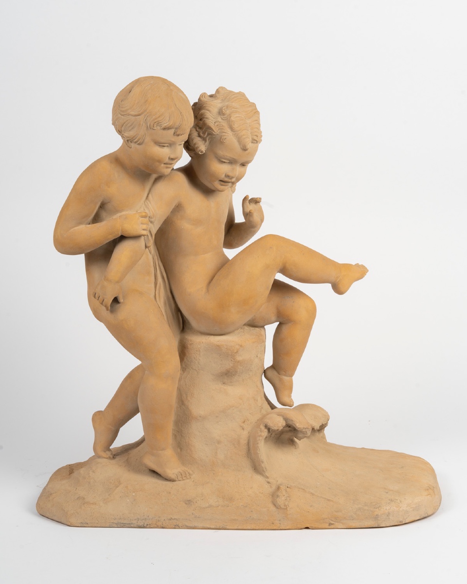 Une sculpture en terre cuite, E BARYER fin du XIXe siècle — 2