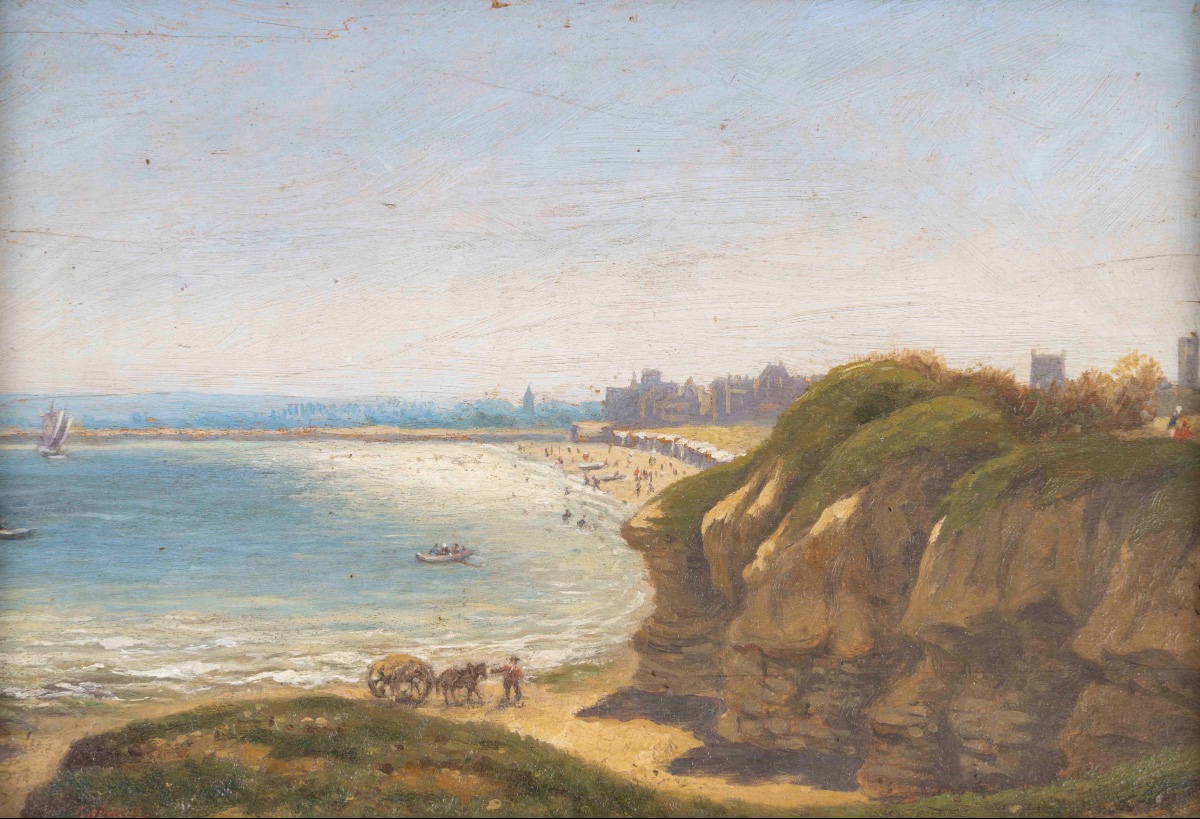 École du XIXe siècle paire de paysages, huiles sur panneau — 3