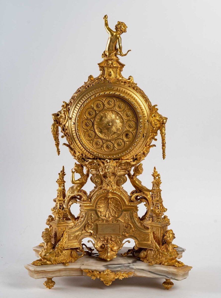 Une Garniture de Cheminée en bronze doré XIXe siècle — 4