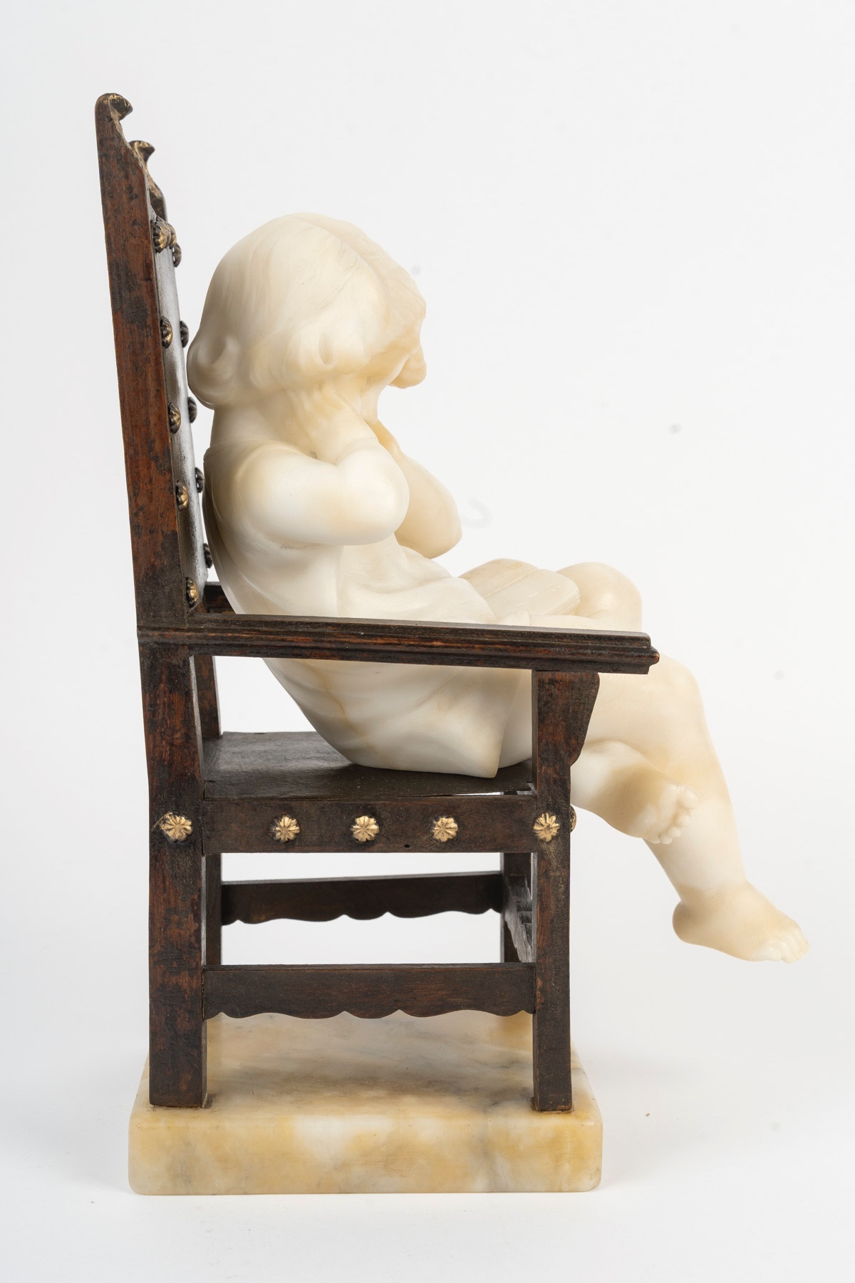 Sculpture en marbre et bronze, époque et style art nouveau — 18