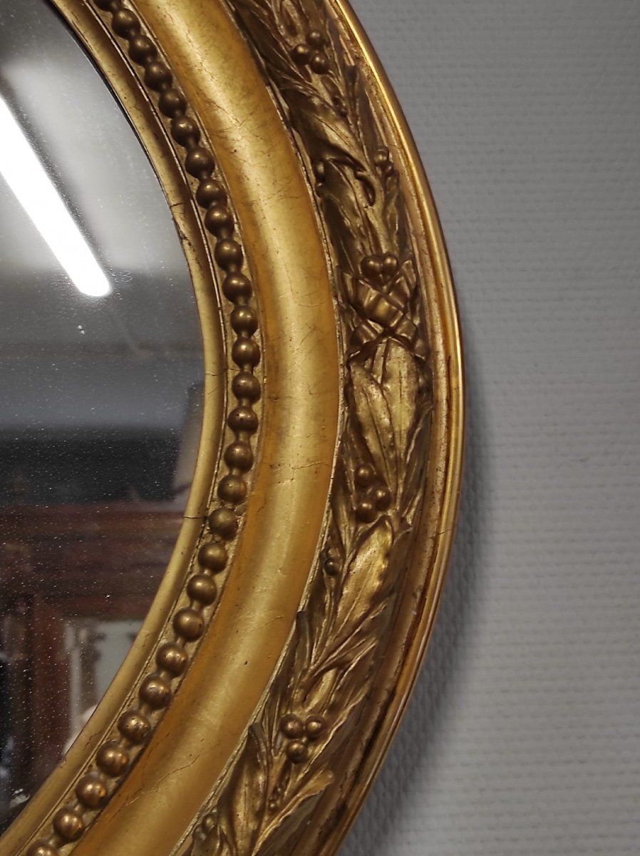 Miroir en bois sculpté et doré fin du XIXe siècle — 7