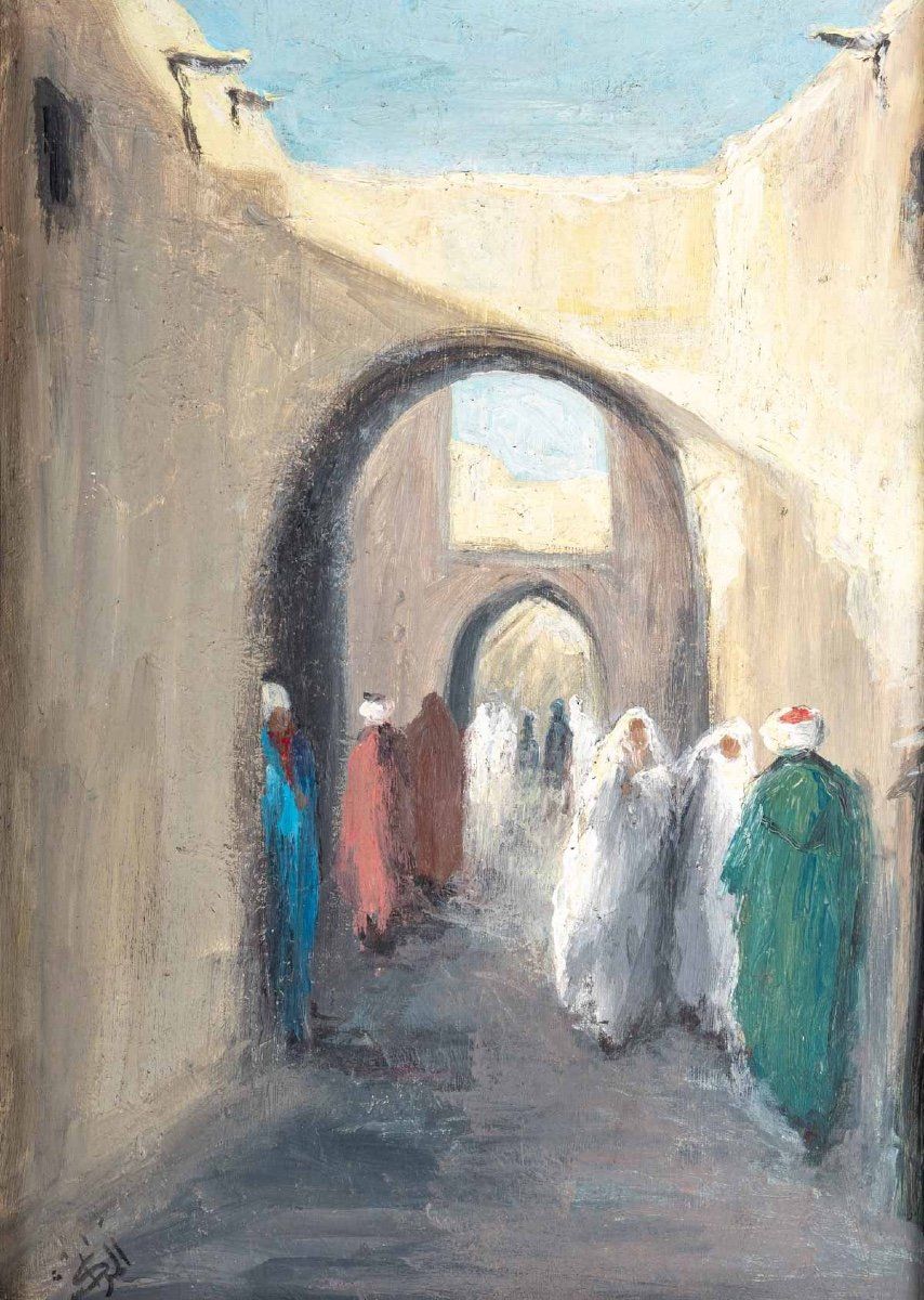 Tableau huile sur toile Marrakech début du XXe siècle — 3