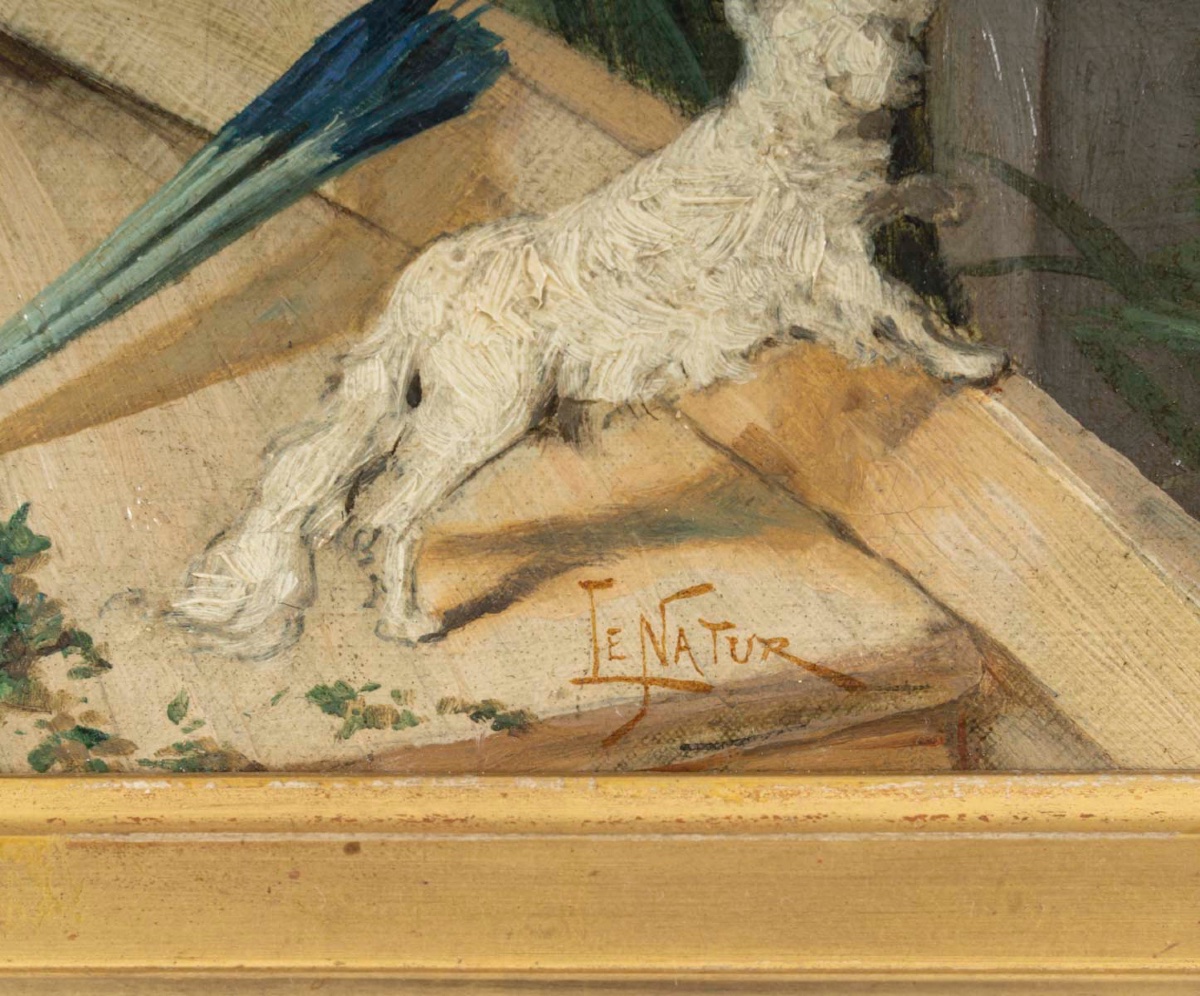Une paire de tableaux huile sur toile, scène de genre, fin du XIXe siècle — 12