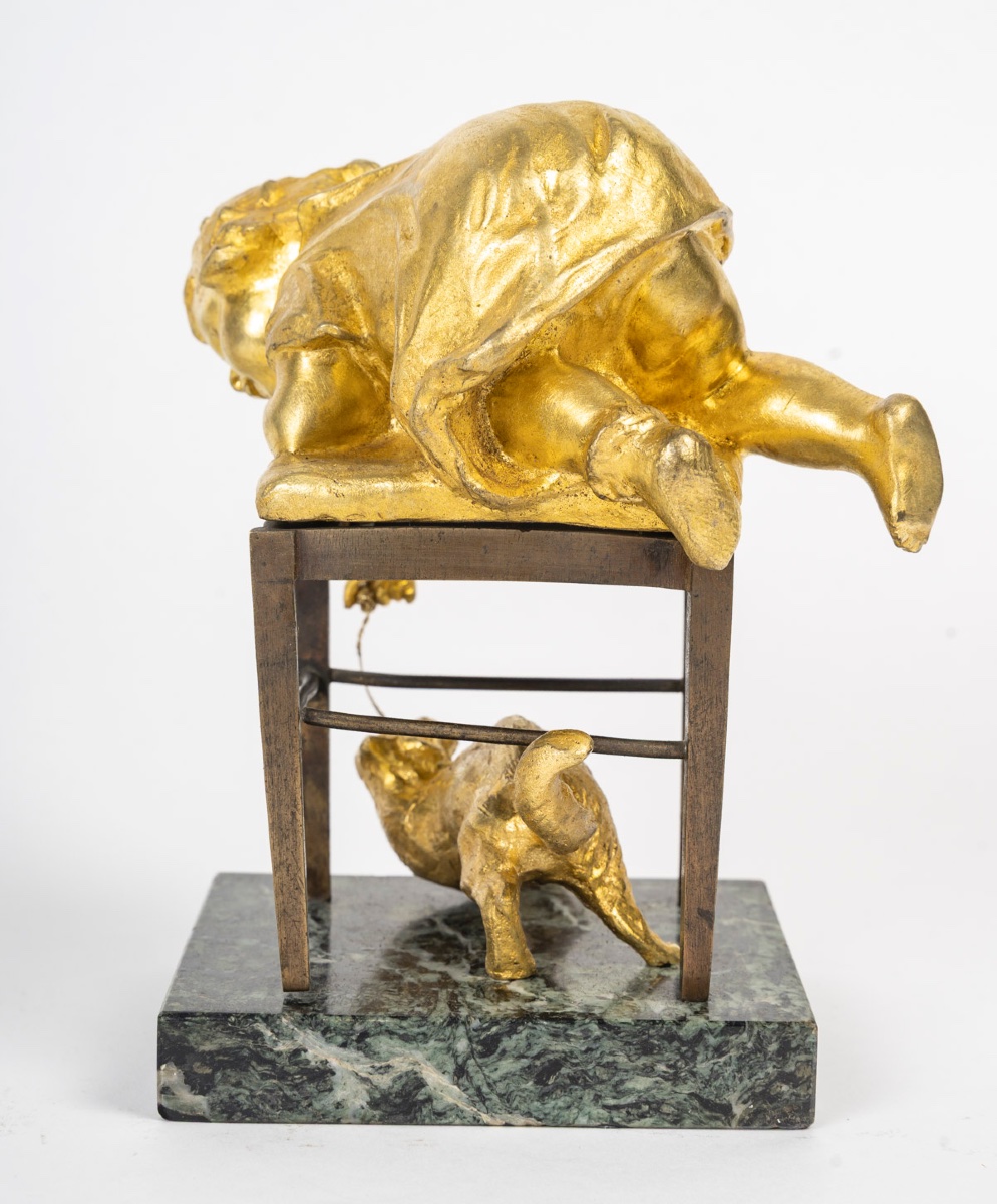 Une sculpture en bronze doré, Louis OURY — 7