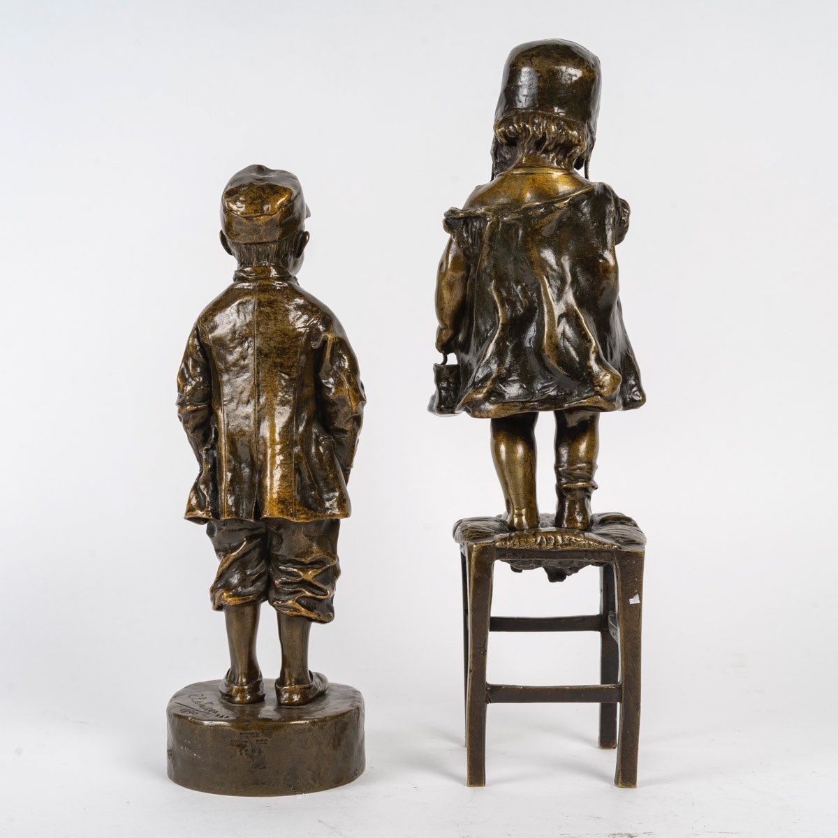 Une paire de sculptures Juan Clara en bronze A Patine Brune, fin du XIXe siècle — 4