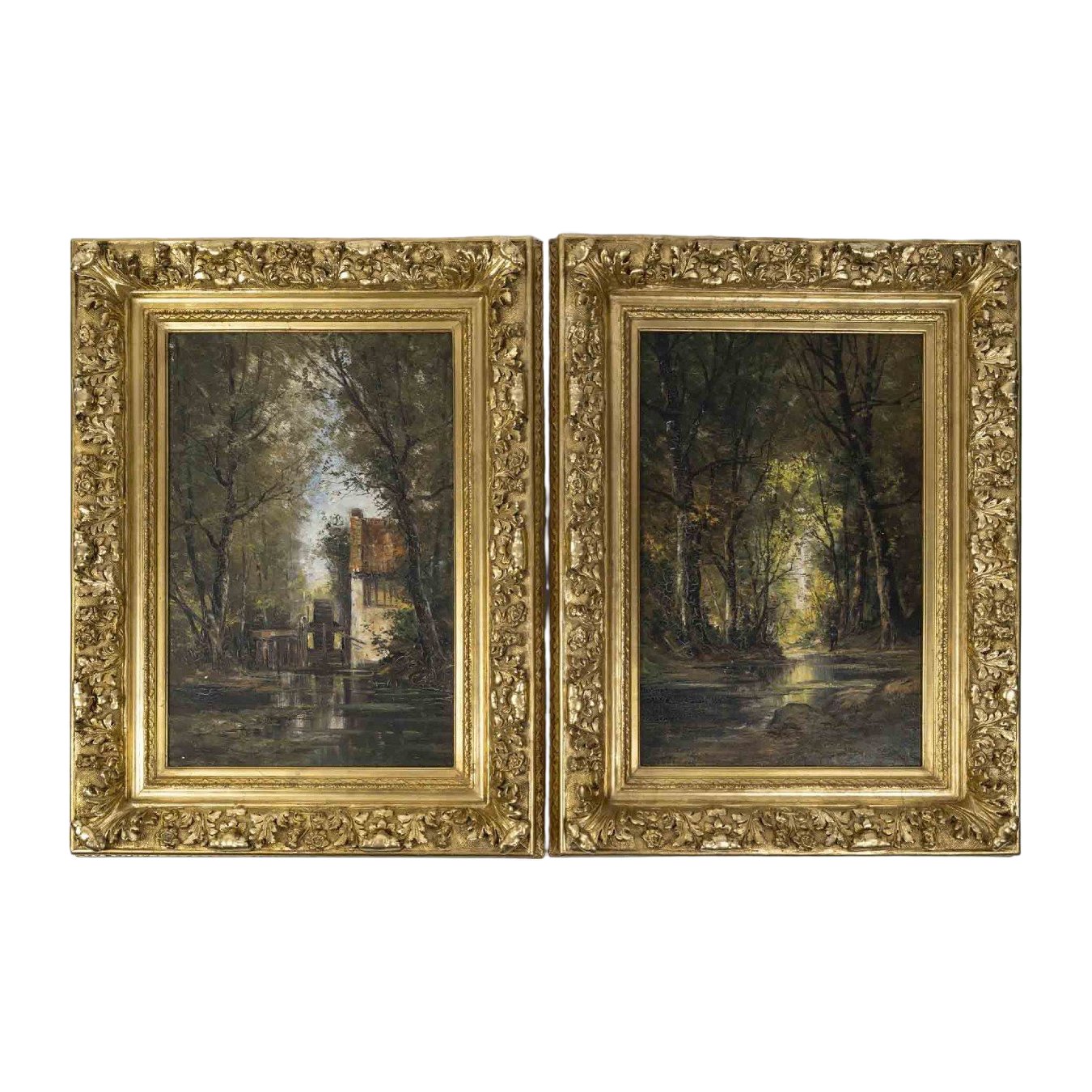 Une paire de tableaux sous-bois, fin du XIXe siècle — 2