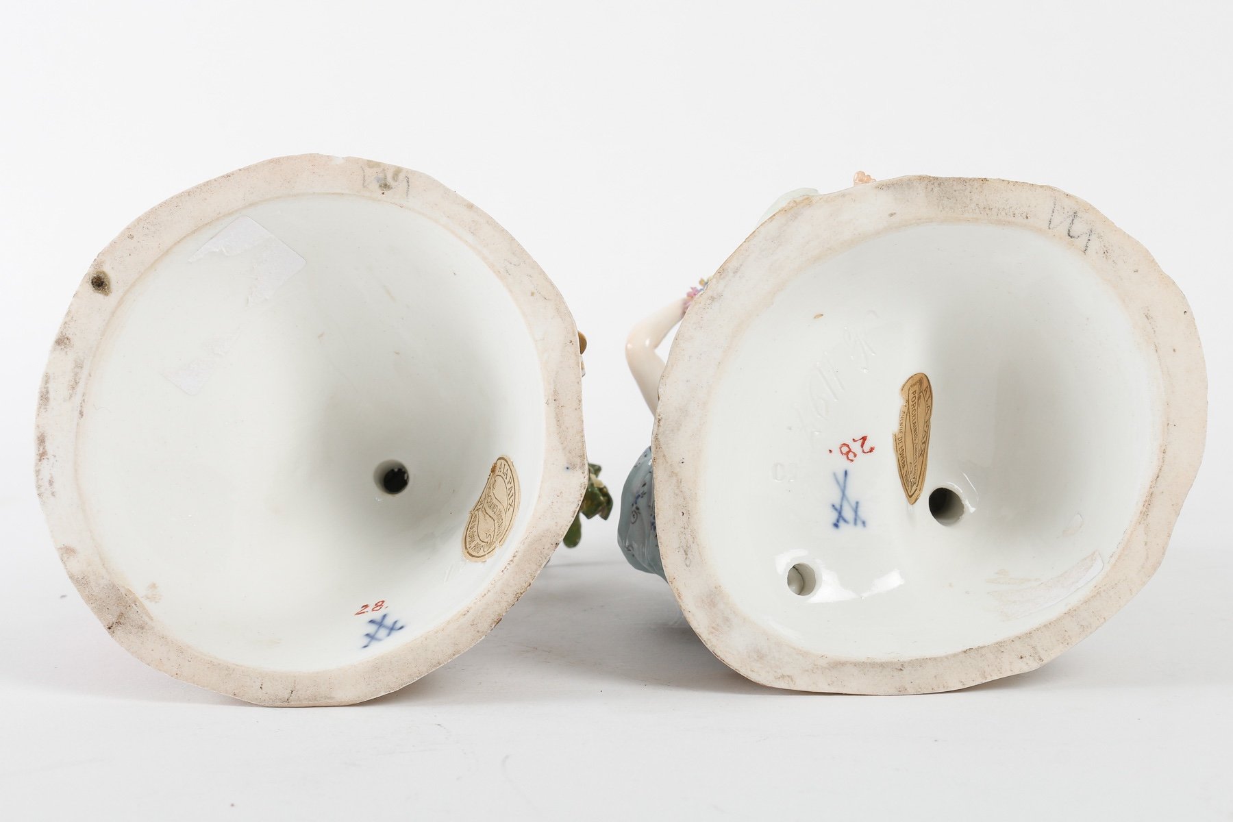 Meissen paire de bougeoirs fin du XIXe siècle — 11