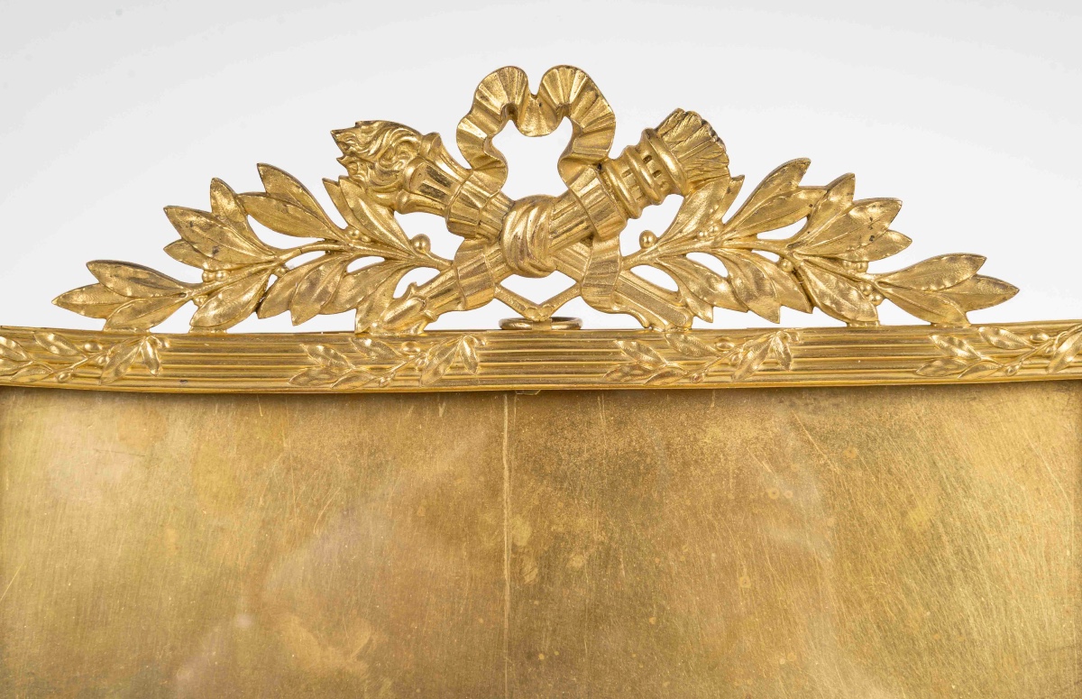 Un Cadre Photo en bronze doré, fin du XIXe siècle — 3