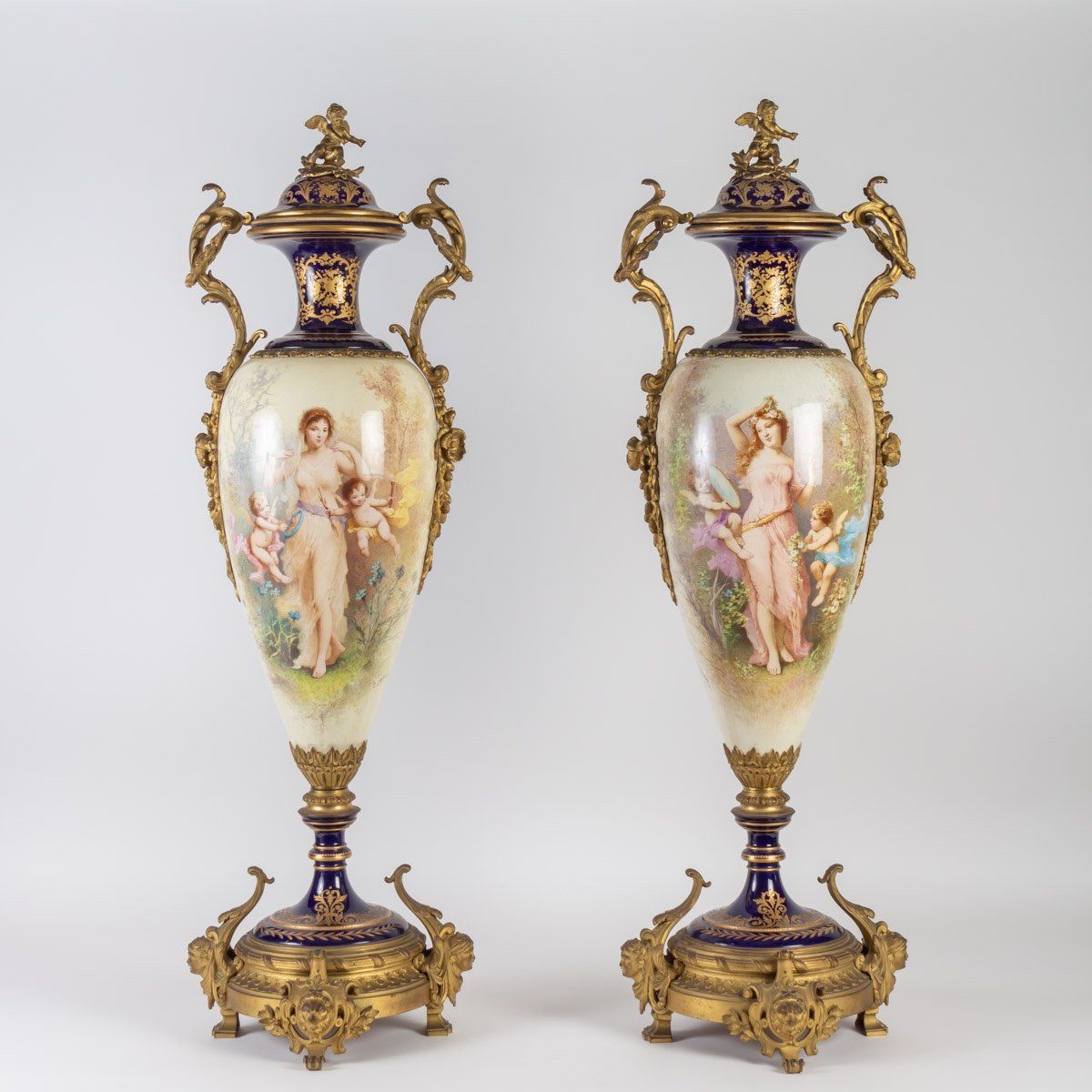 Paire de Très beaux vases en porcelaine de Sèvres XIXe siècle — 5