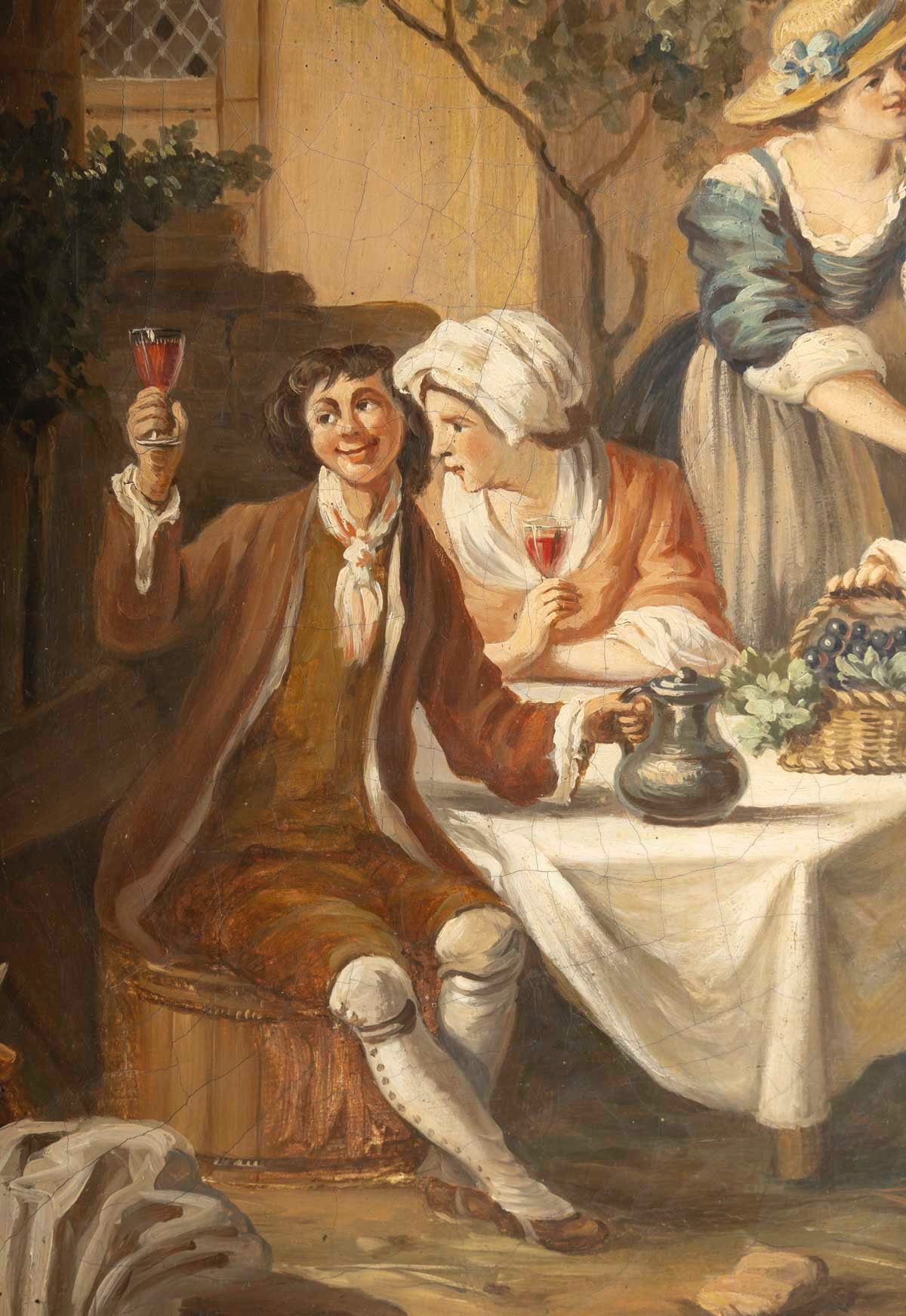 Une paire de tableaux scènes galantes, fin du XIXe siècle — 21