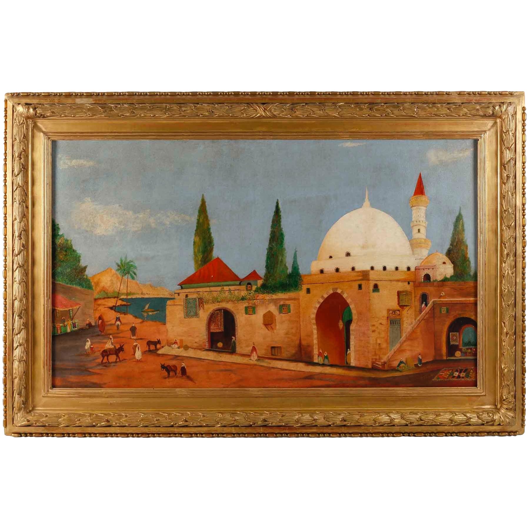 Huile sur toile Orientaliste Encadré XXe siècle — 12