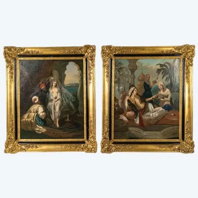 Une paire de tableaux orientalistes, Godfrinoy