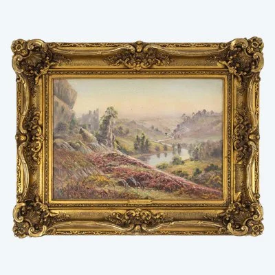 Tableau paysage Gaston Anglade, fin du XIXe siècle