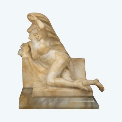 Une sculpture en albâtre, fin du XIXe siècle