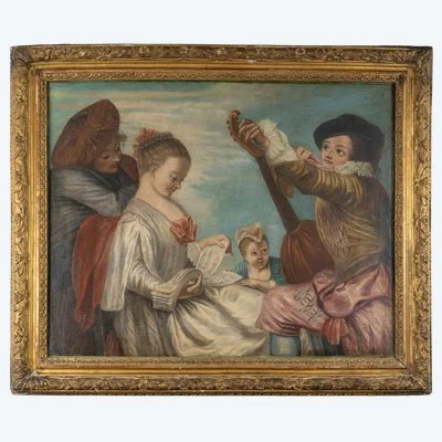 École du XIXe siècle, dans le goût de Jean-Antoine Watteau (1684–1721) le Concert