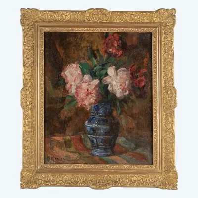 Marius Mangier – Nature morte au vase fleuri – vers 1900-1920