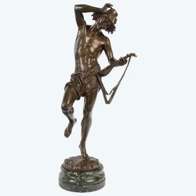 Bronze à patine brune, A. Carrier, fondeur V. Colin & Cie, Paris, fin du XIXe siècle