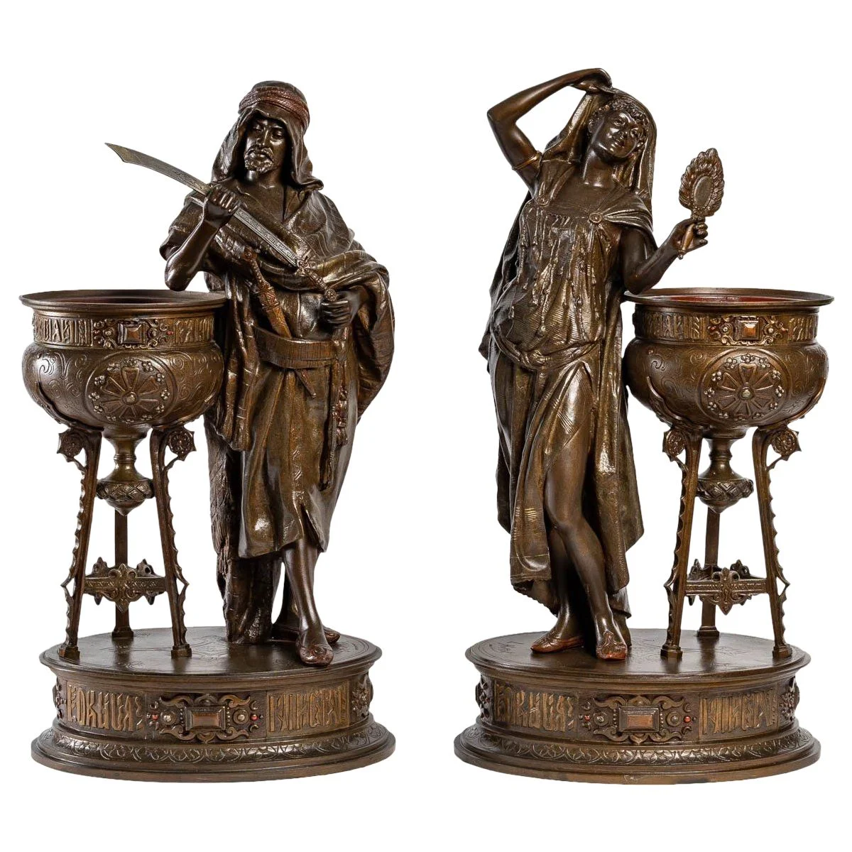 Paire de sculptures Orientalistes signés Louis Hottot