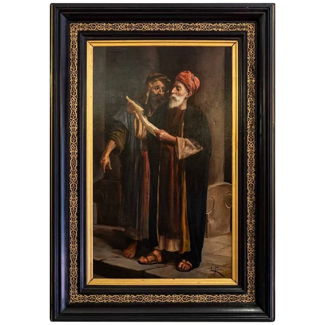 Huile sur toile Orientaliste LORENZO FERRER XIXe siècle