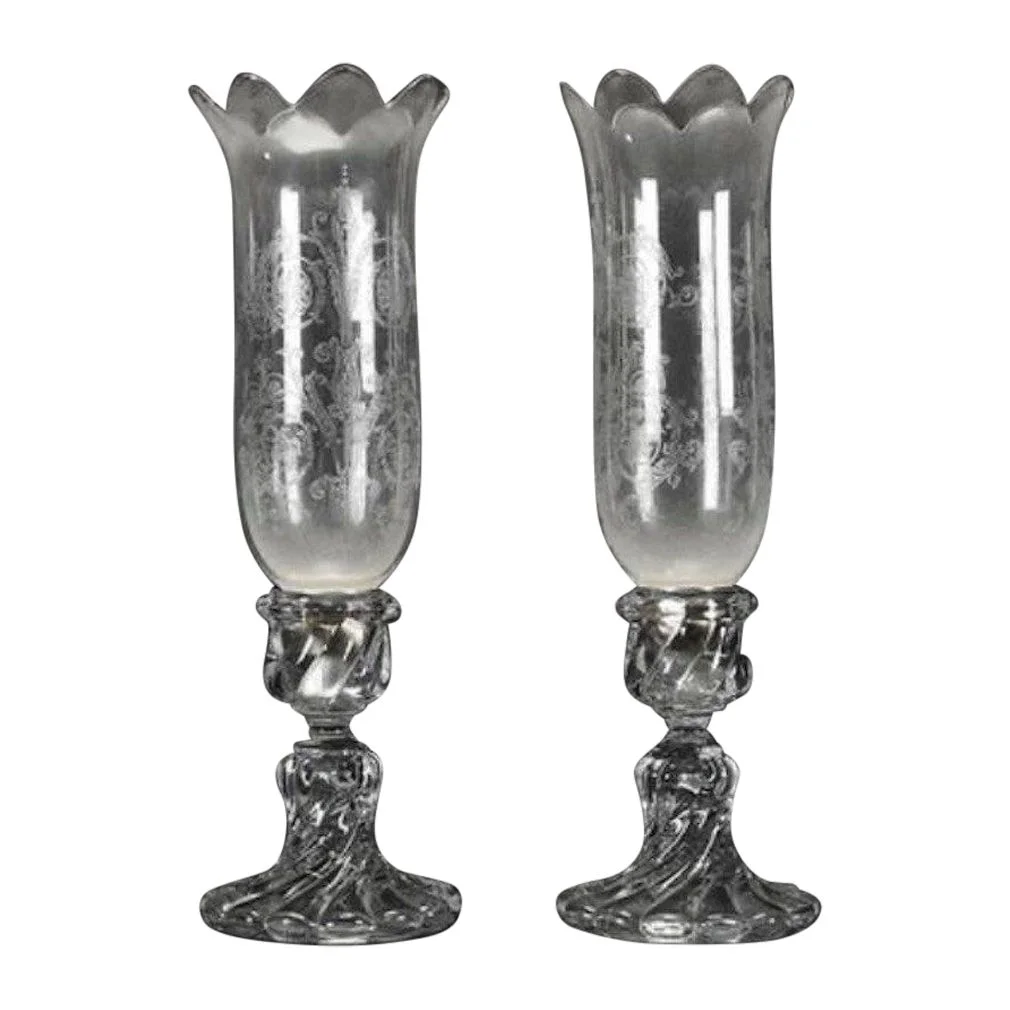 Paire de Photophores en cristal