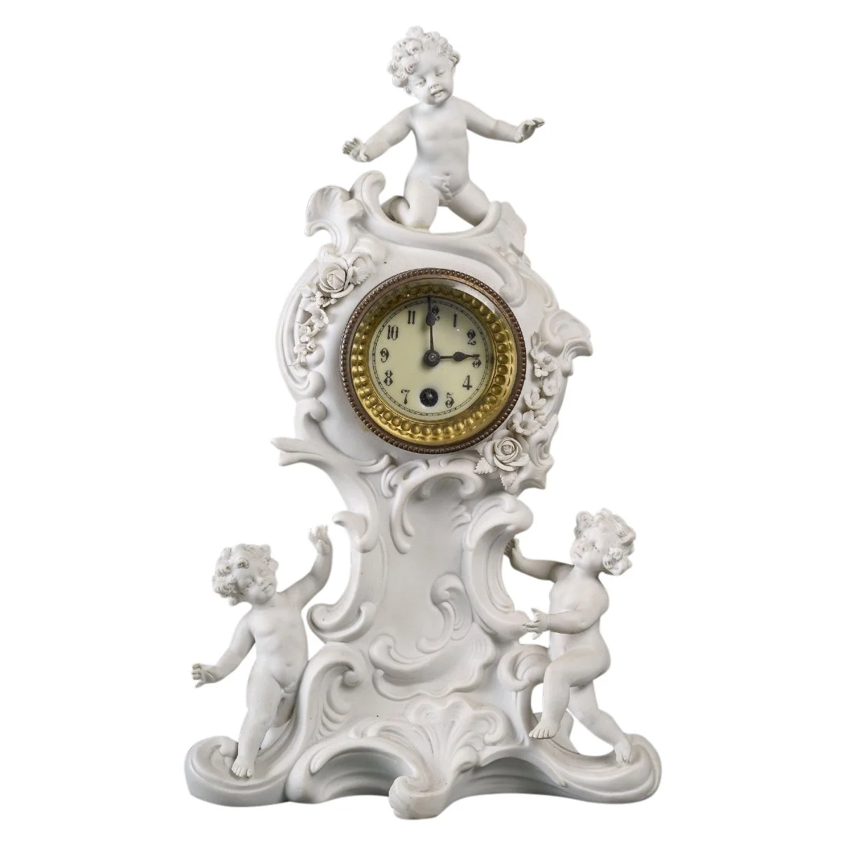 Pendule en biscuit de Sèvres fin du XIXe siècle