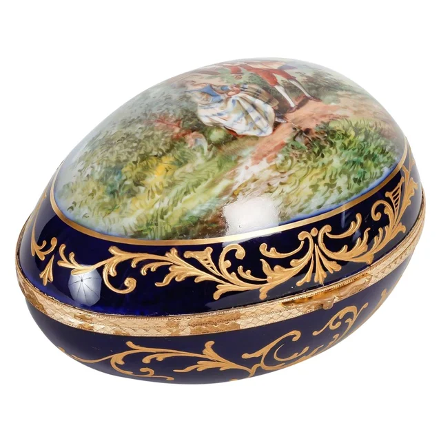 Coffret à bijoux en porcelaine de Limoges