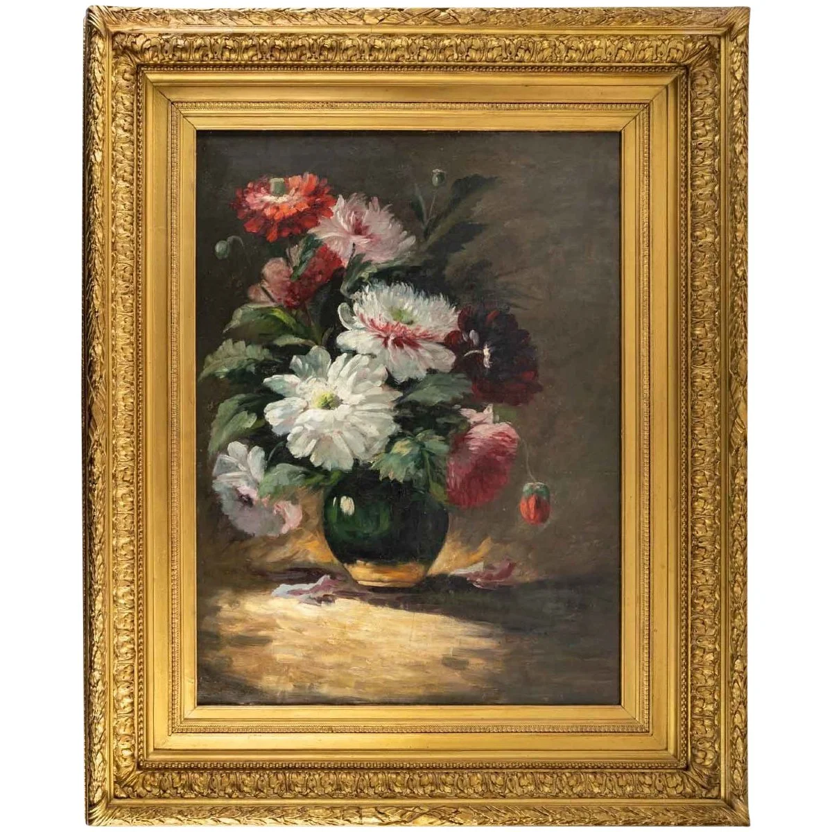 Travail français Composition florale fin du XIXe siècle