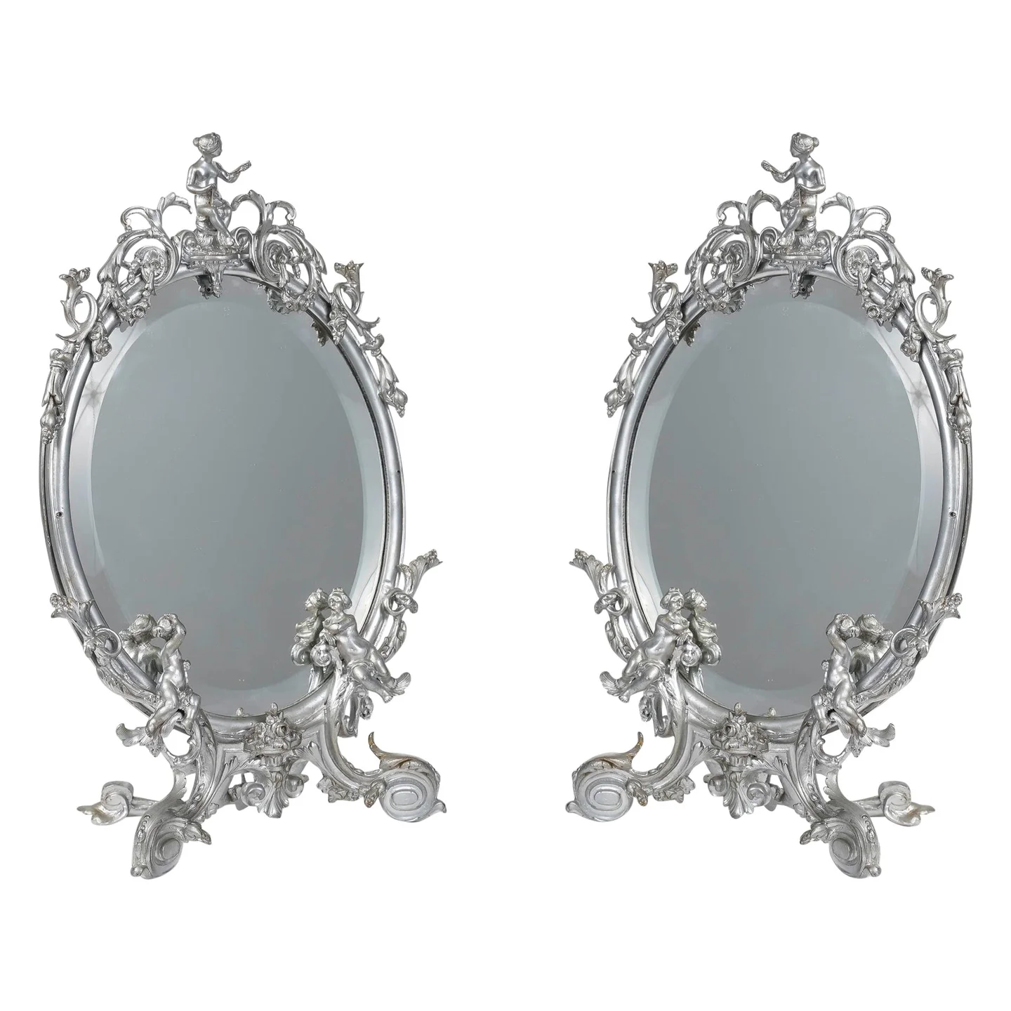 Une belle paire de miroirs de table fin du XIXe siècle