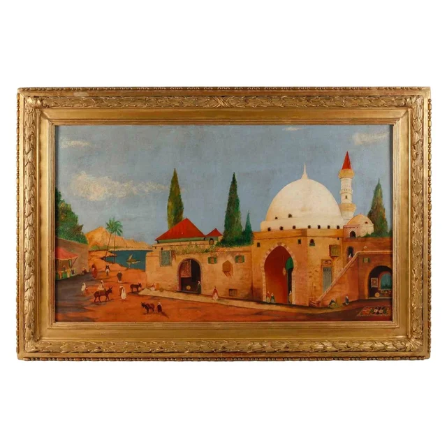 Huile sur toile Orientaliste Encadré XXe siècle